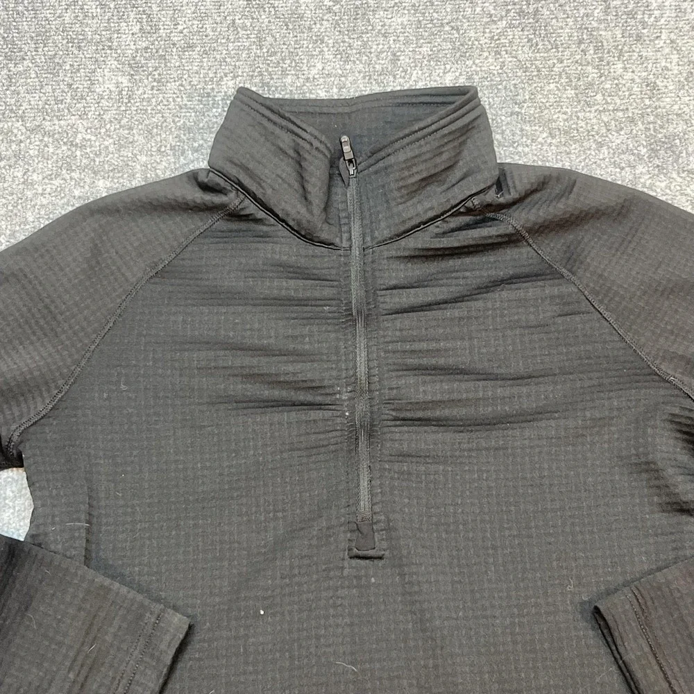Burton [ak] Fleece Pullover Mens Small Black 1/4 Zip Long Sleeve Shirt Snowboard